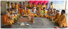 pandits in himalayan research institute temple